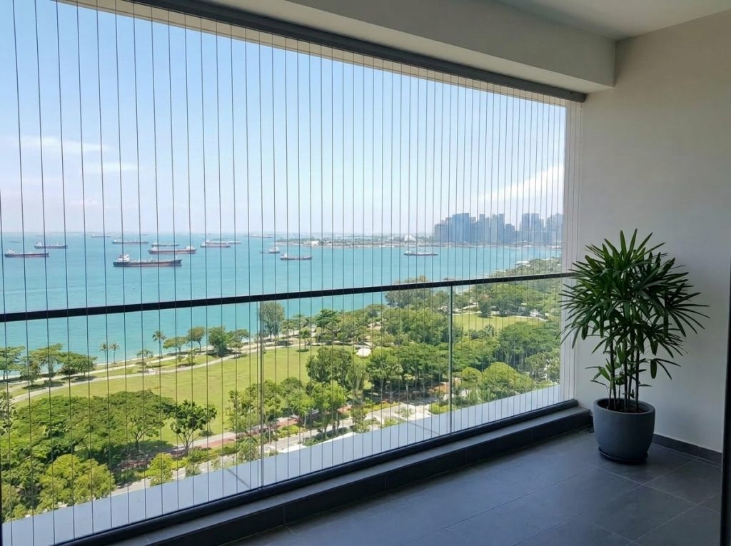 Invisible grilles that transform balconies into safe spaces for pets and children while maintaining a stylish look.