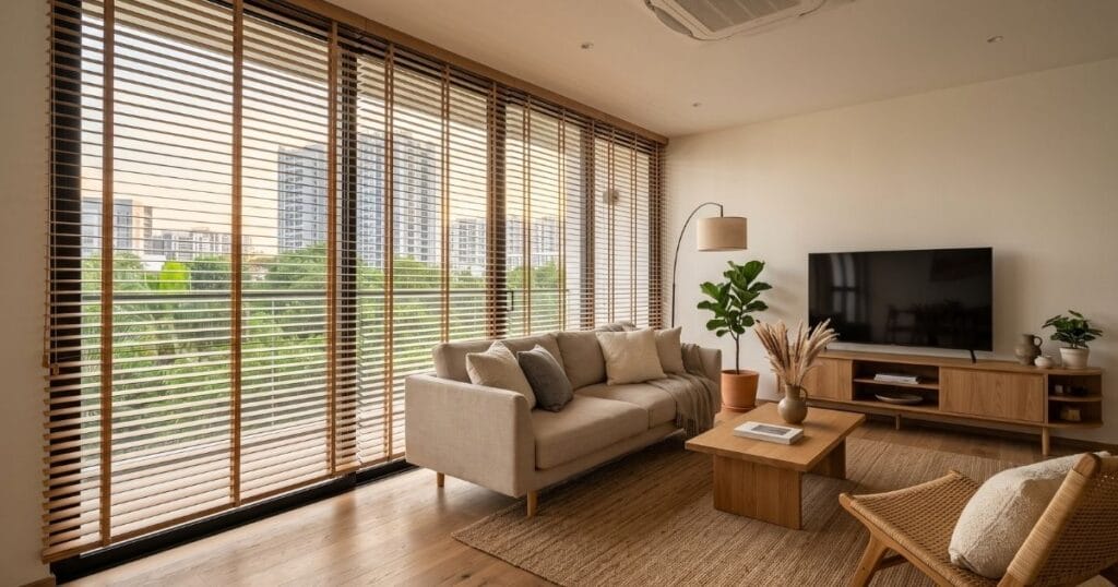 Venetian blinds Singapore guide comparing PVC, wood and aluminium slats